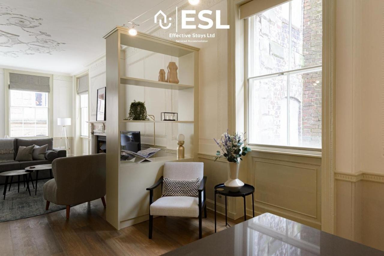 Most Central Luxury Grade 2 Listed Apartment Overlooking Shrewsbury Square - Free Parking Bagian luar foto