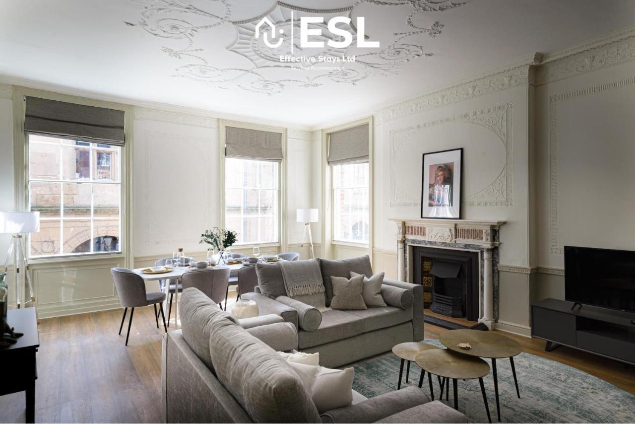 Most Central Luxury Grade 2 Listed Apartment Overlooking Shrewsbury Square - Free Parking Bagian luar foto