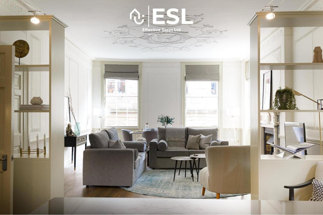 Most Central Luxury Grade 2 Listed Apartment Overlooking Shrewsbury Square - Free Parking Bagian luar foto